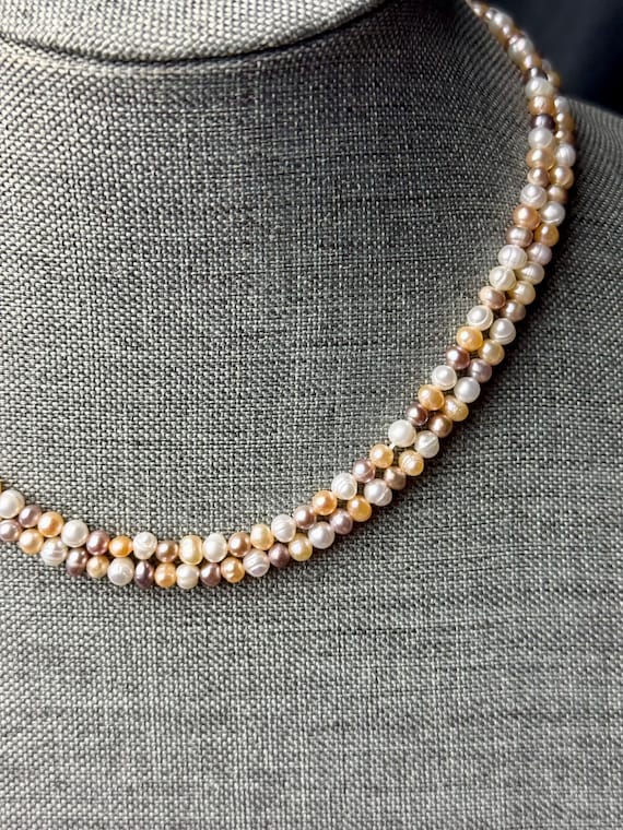 Collana di perle d'acqua dolce da 11-11,5 mm: chiusura leopardata, 16-33 pollici - Italia