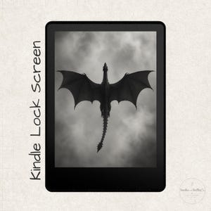 Pantalla de bloqueo de Kindle / Fondo de pantalla con silueta de dragón oscuro (Descarga digital - EPUB)
