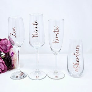 Personalised Prosecco/Champagne Flutes