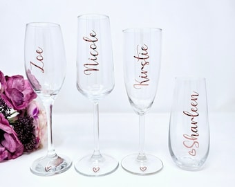 Personalised Prosecco/Champagne Flutes