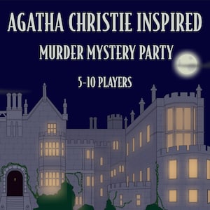 Agatha Christie Inspired Murder Mystery Party Game for 5-10 players - Death at Dunraven Manor - Instant Download PDF to print at home.