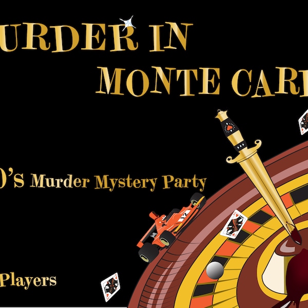 Murder Mystery Game for 5-10 players| Murder in Monte Carlo | 60s themed| Casino Party