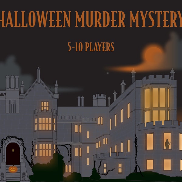 Halloween Murder Mystery | Halloween Party Spiel | 5-10 Spieler | Tod im Dunraven Manor | Sofortiger Download PDF | Mein liebstes Murder Mystery