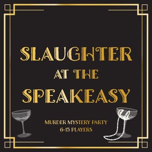 Murder Mystery Game | 6-15 characters | 1920s Speakeasy Theme |  Instant Download