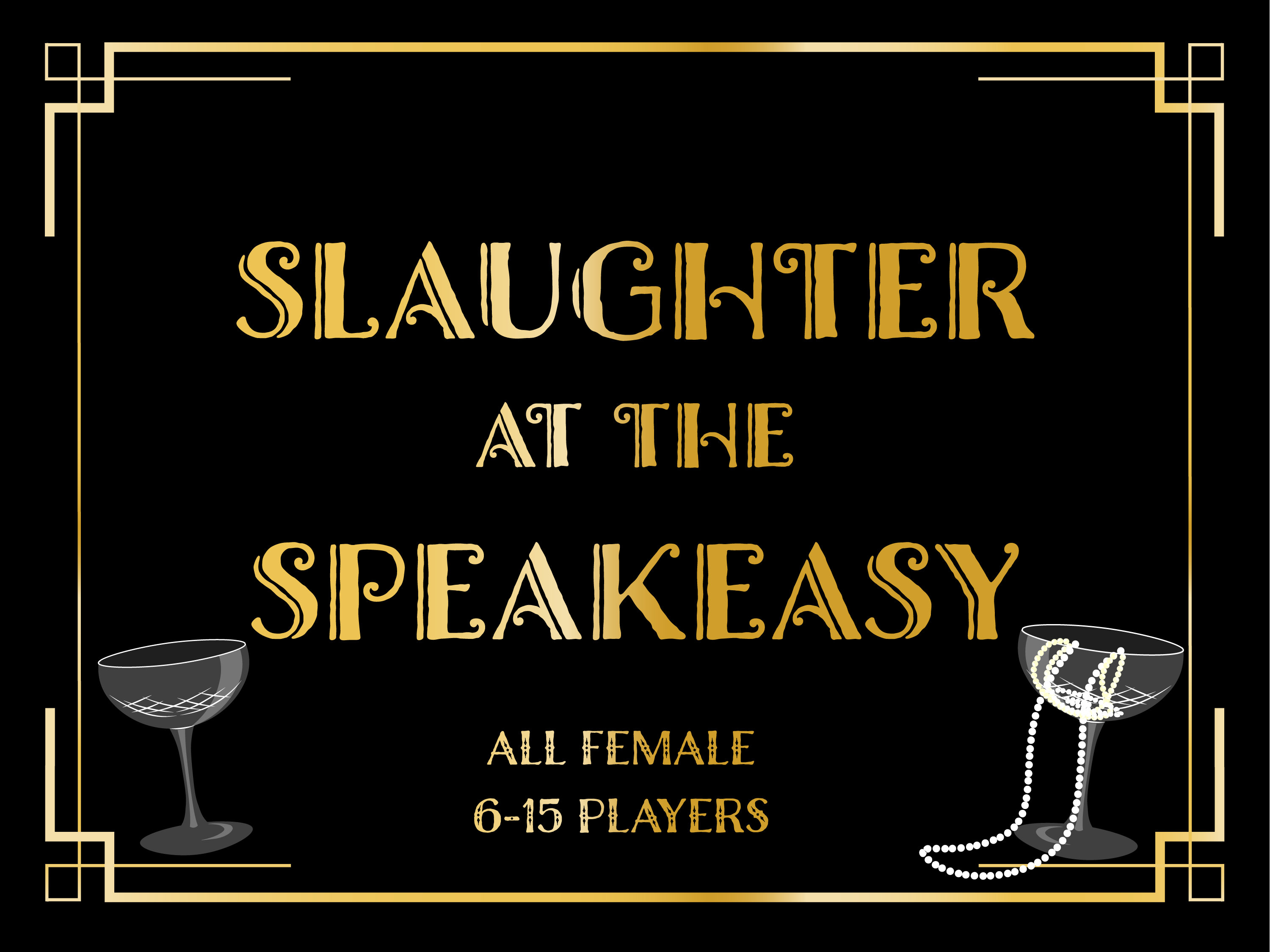 All Female Murder Mystery Party - Instant Download - 6-15 Players - 1920s party speakeasy