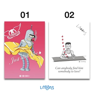 Cartes postales - Pour les mélomanes - Dessins animés