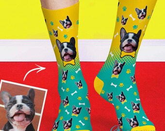 etsy dog face socks