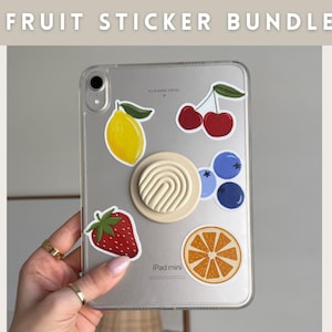 Summer Fruit Sticker Bundle, iPad, Kindle Sticker, Water Bottle Sticker, Laptop Sticker, Girly Sticker, Summer Aesthetic, Cherries
