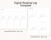 Digital Reading Log Template by Allie Marie Digital, Digital Reading Journal, Digital Planner, Digital Templates, Goodnotes, Notability
