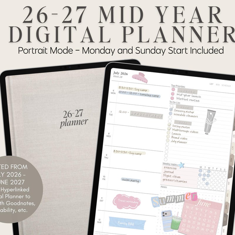 Daily Planner 2026 2027 - Etsy