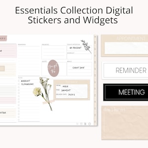 Essentials Collection Digital Stickers and Widgets by Allie Marie Digital, Digital Planner, Digital Planning, Goodnotes, Notability, iPad