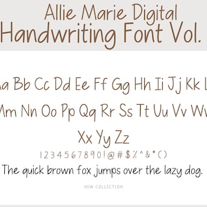 Handgeschriebener Font Vol. 2 von Allie Marie Digital, Digitaler Planer Schriftart, Digitale Notizen Schriftart, Handschrift Schriftart, Goodnotes Schriftart, iPad Planner