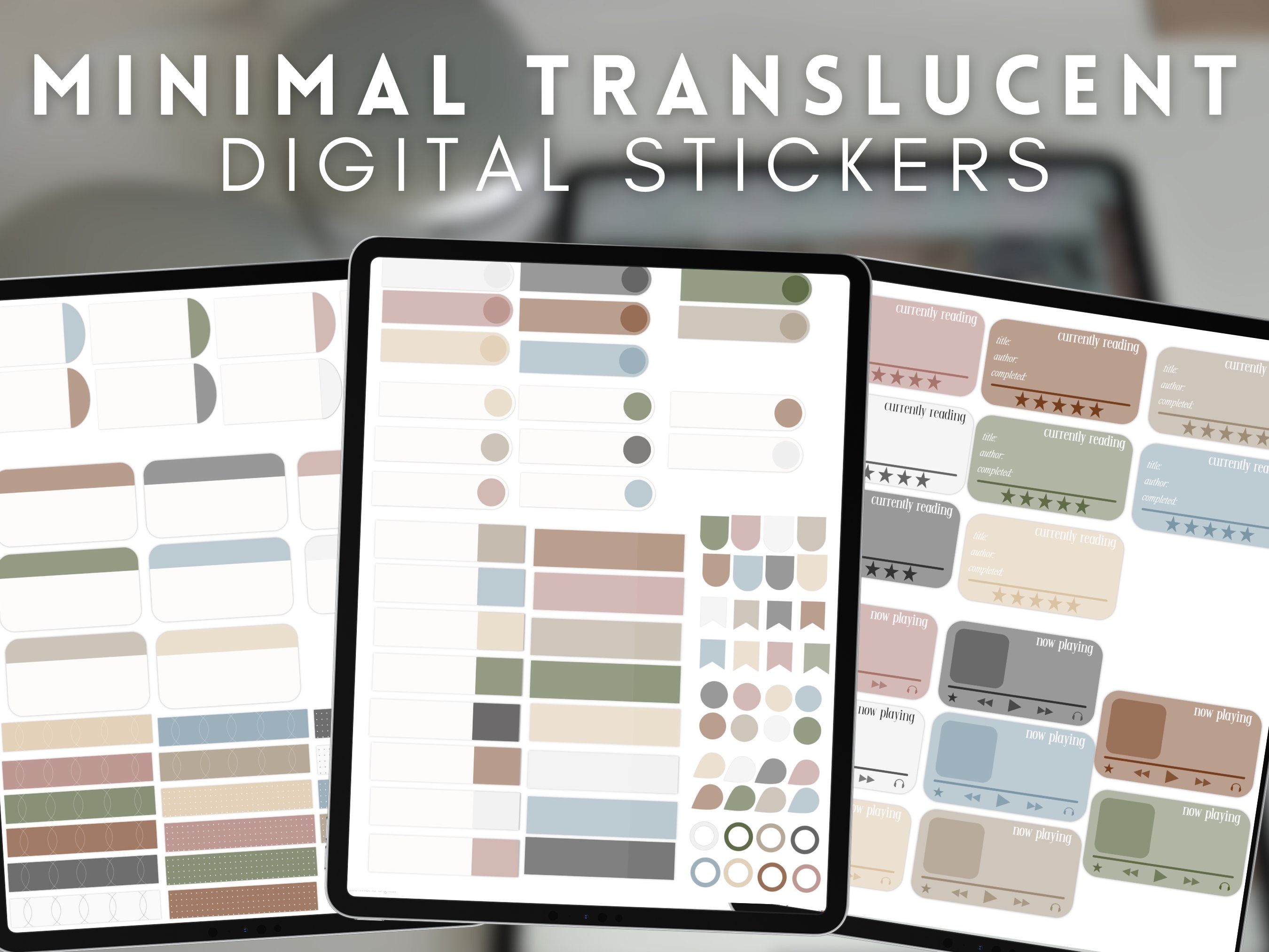 Minimal Translucent Digital Stickers and Widgets by Allie Marie Digital ...