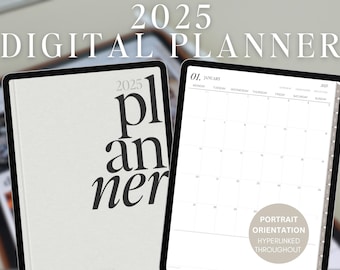 2025 Digital Planner by Allie Marie Digital, Portrait, Dated Monthly Weekly, Daily, iPad Planner, Goodnotes, Notability, Notes