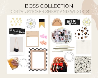 Boss Digital Stickers and Widgets by Allie Marie Digital, Digital Planning, Digital Planner, Goodnotes, iPad Planner