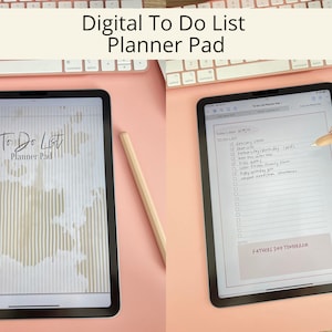 To Do List Digital Planner Pad by Allie Marie Digital, iPad Planner, Goodnotes, Notability, Task List, Digital Notebook