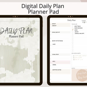Blocco agenda digitale del piano giornaliero di Allie Marie Digital, agenda iPad, GoodNotes, Notability, agenda giornaliera, agenda digitale
