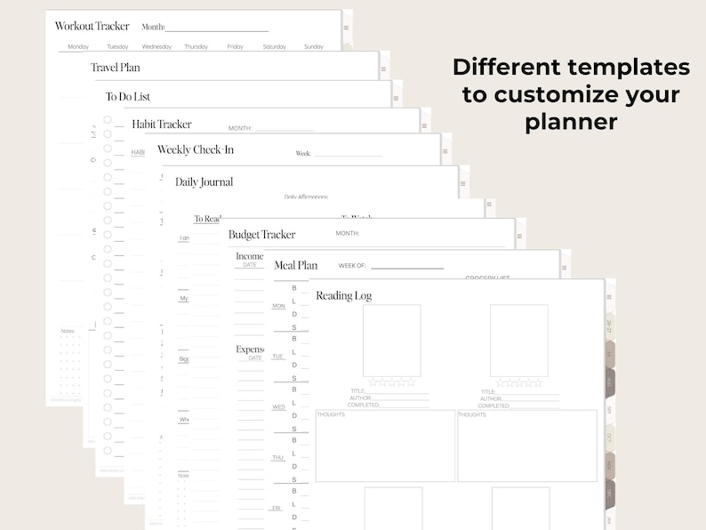 2026 2027 Mid Year Digital Planner by Allie Marie Digital, Portrait ...
