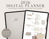 2026 Digital Planner by Allie Marie Digital, Portrait, Monthly Weekly Daily for Goodnotes, iPad