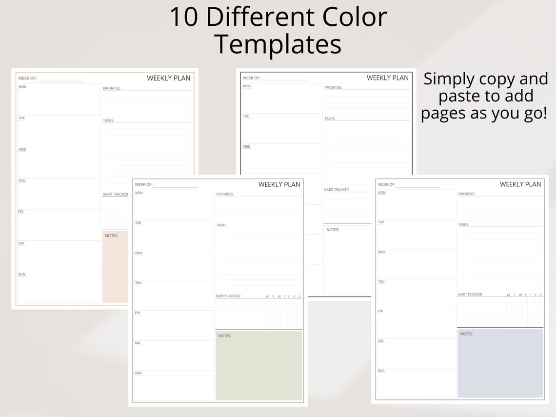 Weekly Plan Digital Planner Pad by Allie Marie Digital, iPad Planner ...