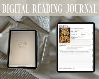 Digital Reading Journal, Book Journal, Digital Planner, Book Tracker, Series Tracker, Digital Bookshelf, Reading Log, iPad Planner Goodnotes