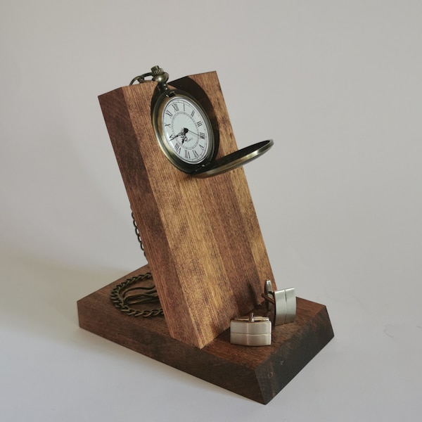 Stand For a Pocket Watch, Decorated With Cork Detail