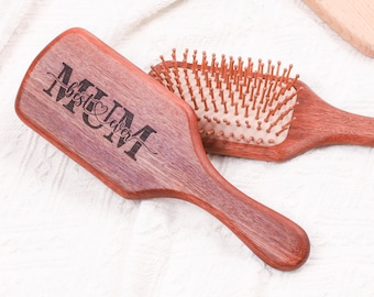 Custom Hair Comb Mother's Day Gift, Personalized Name Wooden Hair Comb, Birthday Gift For Grandma, Christmas Gift For MaMa