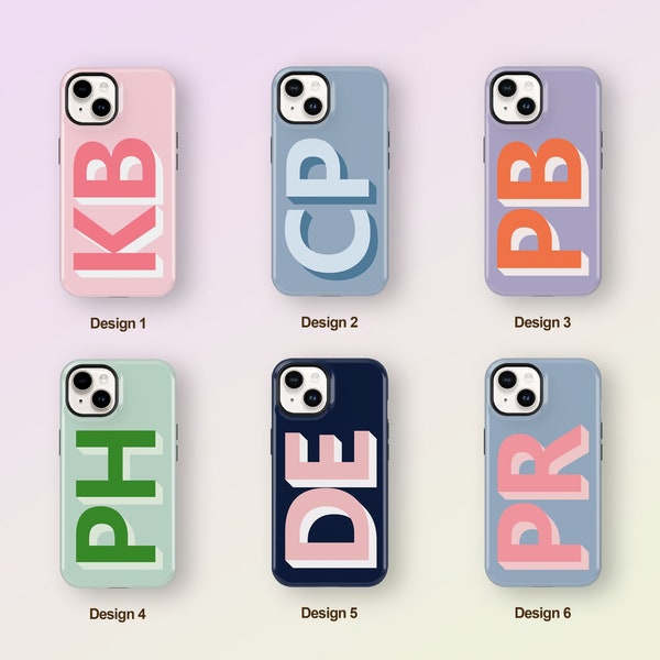 iPhone 15 Case, Personalized Initial Phone Case, Personalized Monogram iPhone 15 14 13 Pro Max iPhone 12 mini iPhone 11 iPhone x xr XS