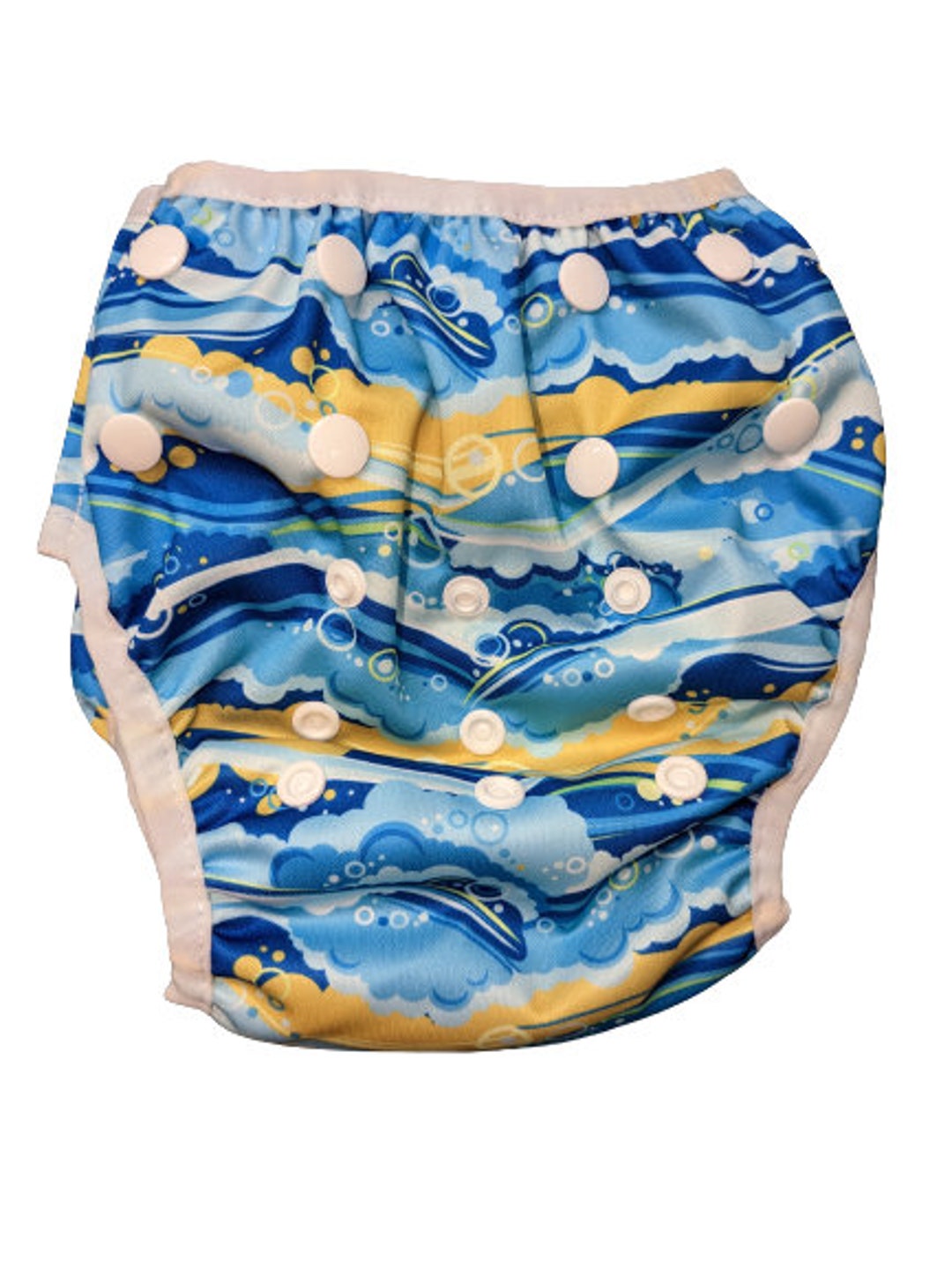 Ocean Blue Swimsuit Diapers Etsy