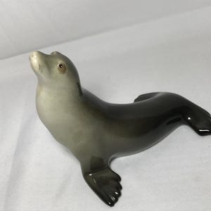 Lomonosov USSR Imperial Porcelain Seal Hand Painted Figurine