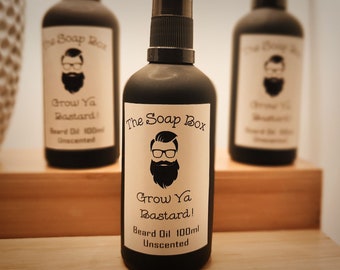 Luxury beard oil, growth stimulating beard oil, vegan, lightweight beard oil, thickens the beard