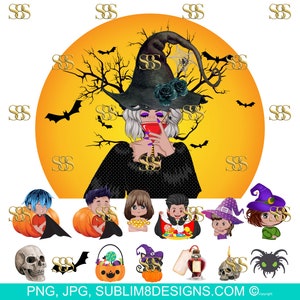 Grandma Witch Like A Normal Witch But More Magical 15 Images Bundle Set PNG ONLY