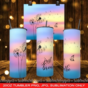 Bella farfalla del dente di leone al tramonto 20oz Tumbler PNG e JPG SOLO
