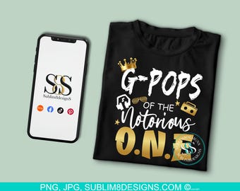G-Pops Of The Notorious One, Sublimation, DTF T-shirt Design PNG Only