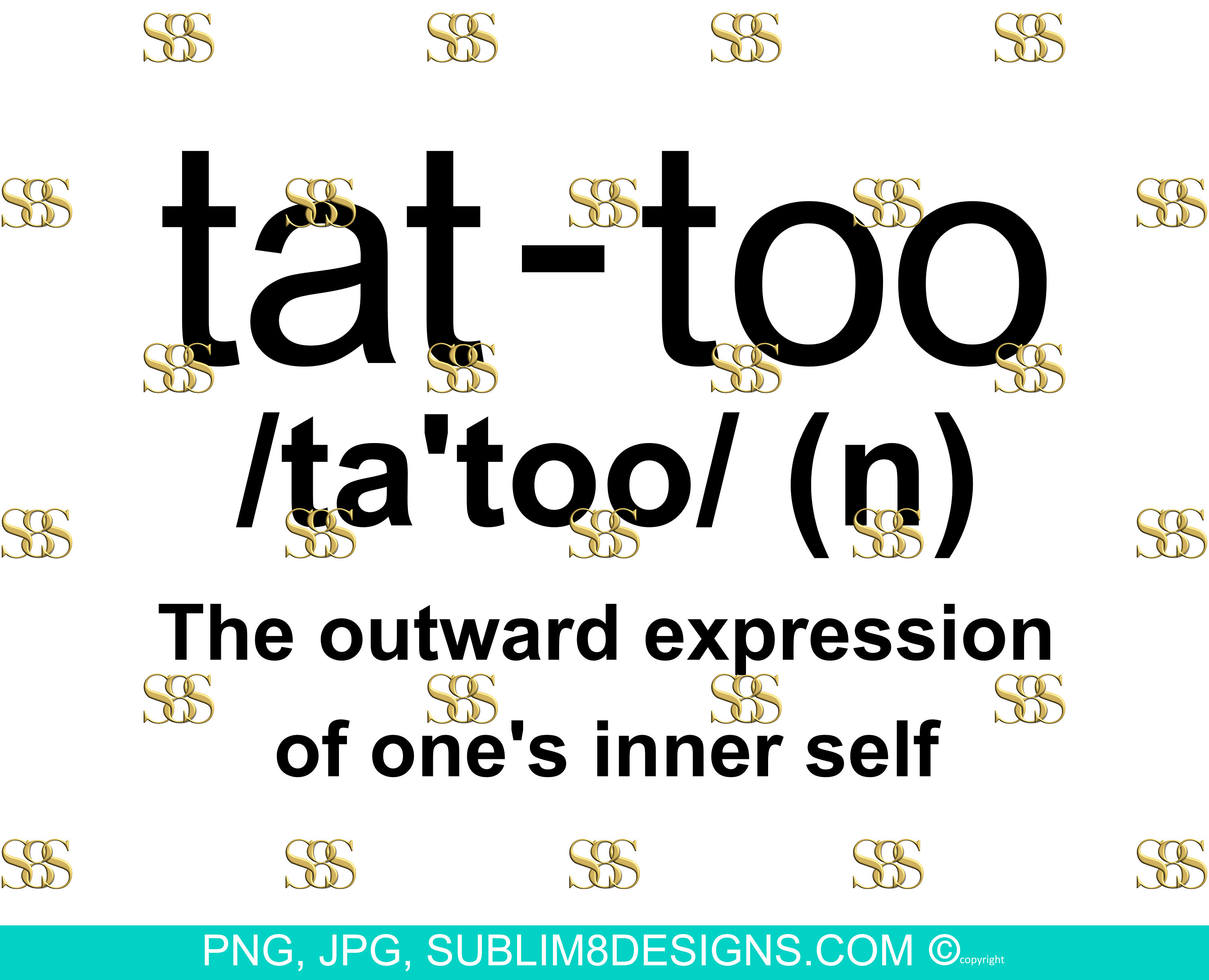 Tattoo Dictionary Meaning PNG and JPG ONLY - Etsy