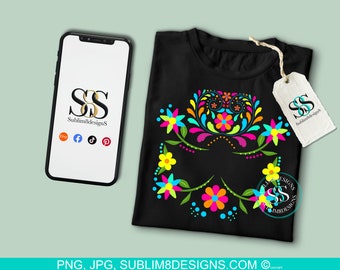 Flower Swirl Floral Sublimation Design PNG and JPEG ONLY