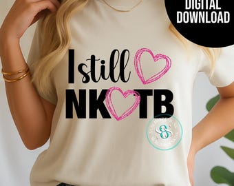 I Still Love NKOTB PNG | Retro Heart 80s Fan Design | New Kids on the Block Sublimation Download