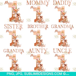 Miss One Derful Family Design Sublimation Image Bundle PNG and JPG ONLY