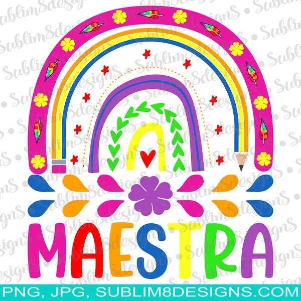 Maestra Rainbow PNG and JPG ONLY