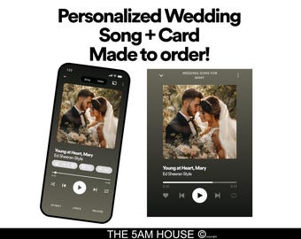 Custom Wedding Song with Personalized Card and QR Code | Unique Digital Card | Printable Greeting with Your Own Song