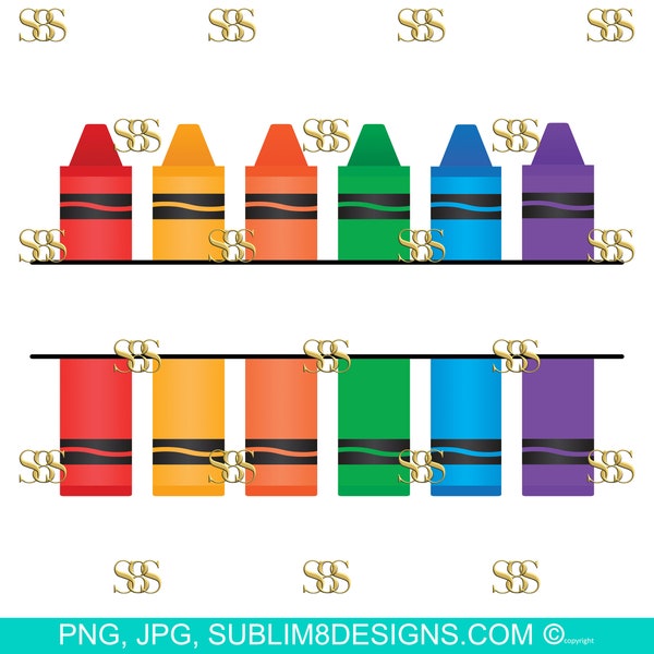 Crayon Name Design Multi-Colored Sublimation Design PNG and JPG ONLY
