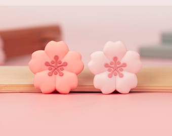 Set of 4pcs Cute Plum Bossom Thumb soft Grip Caps Cover Soft Silicone for | Switch | Lite | OLED | Joy-Con | Kawaii | Sakura Accessories