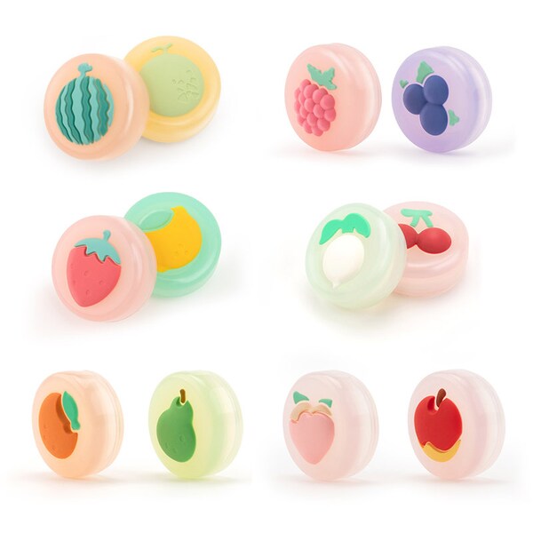 Set of 4pcs colorful Cute fruit shape soft Thumb Grip Caps Cover Soft Silicone for Switch Accessories | Lite | OLED | Joy-Con | Kawaii |