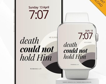 Osterkreuz Apple Watch Phone Wallpaper Set, Ewigkeit Christliches Geschenk Jesus IOS Gesicht, Gott Glaube Bildschirm Cover Kunst Bibel Schrift Hintergrund