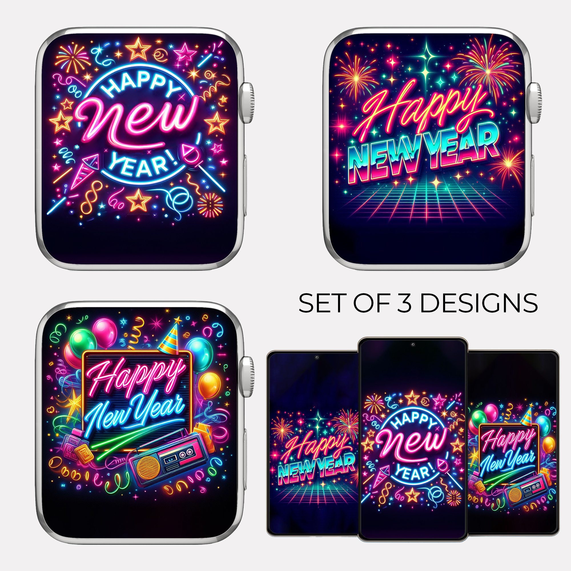 happy new year apple watch face