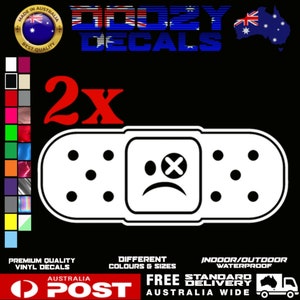 JDM band-aid vinyl decal sticker x 2, jdm car decals, Oops, esky sticker, 4X4 stickers, laptop stickers, vinyl decal, window decals, JDM