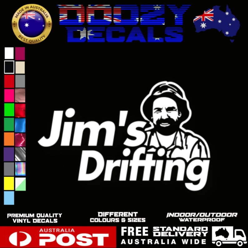Jims Drifting Stickerjims Decal Funny Sticker4x4 Stickers Etsy Australia
