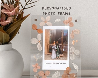 polaroid style customised frame, personalised gift, personalised polaroid frame, personalised photos, personalised birthday gift