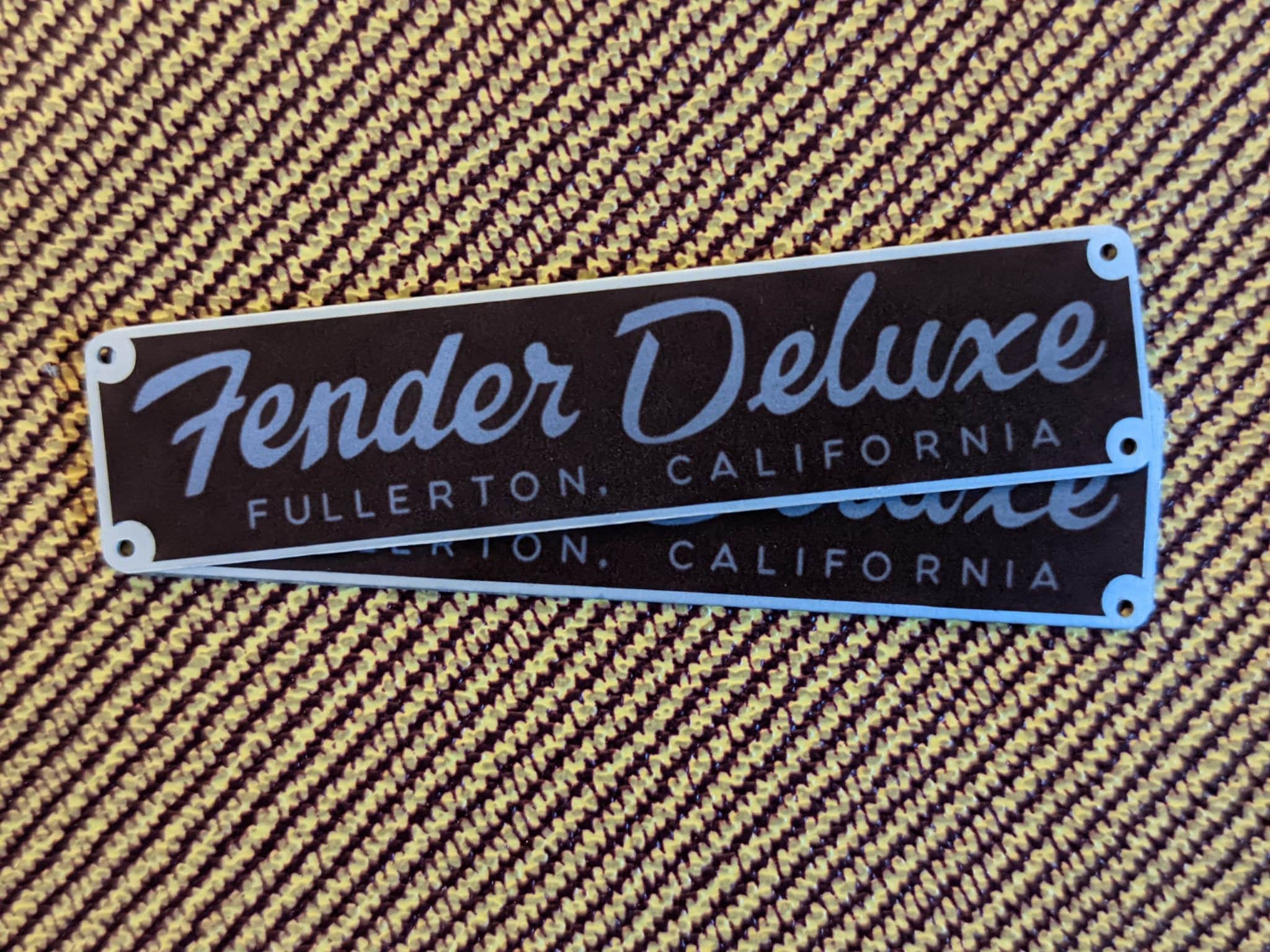 NAMEPLATE REMAKE FENDER Tweed Deluxe 5e3 Amp Logo Etsy