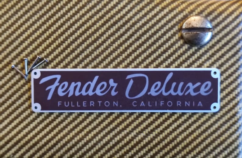 NAMEPLATE REMAKE FENDER Tweed Deluxe 5e3 Amp Logo Etsy
